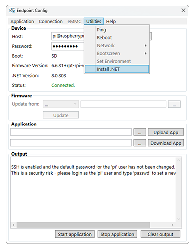 Endpoint Config Install .NET