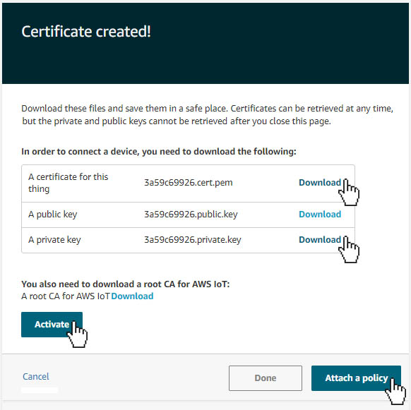 AWS Download Certs