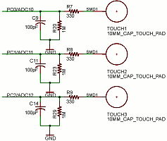 Capacitive touch schematic