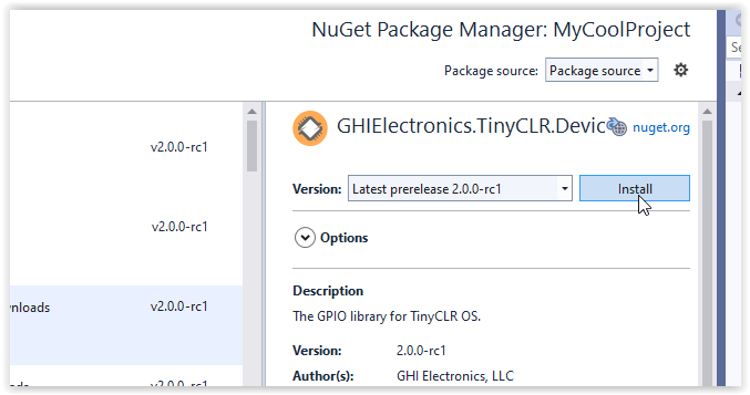 Nuget-package-install-button