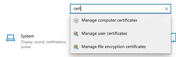 Removing a Root Certificate Step 1